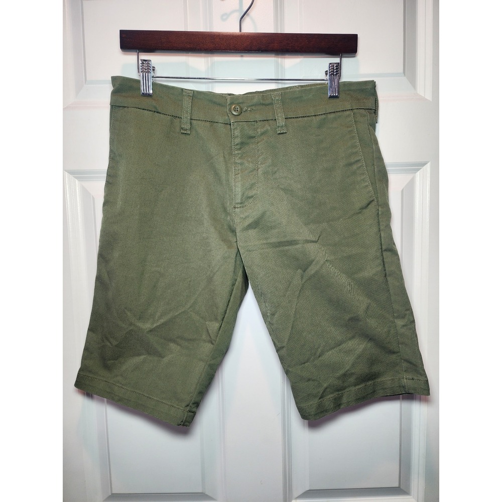 Carhartt WIP Sid Short Mens 31 Olive Green Slim Fit Chino Workwear Shorts